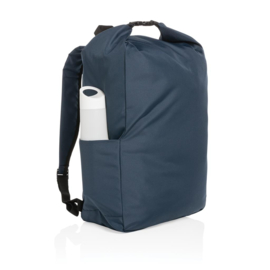 Impact AWARE™ RPET lichtgewicht rolltop rugzak, donkerblauw