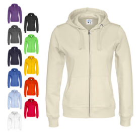 Full Zip Hoody Gemaakt Van Organische Katoen, Zwart