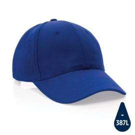 Impact 6 panel 280gr gerecycled katoenen cap, AWARE™ tracer, blauw