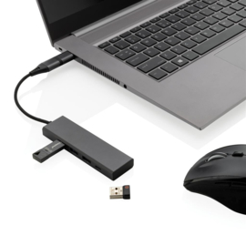 Terra RCS gerecycled aluminium hub met 3 USB-poorten