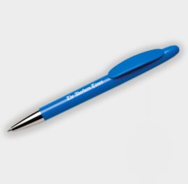 Gerecyclede pen gemaakt van gerecycled plastic, lichtblauw