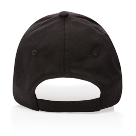 Impact 6 panel 190gr gerecycled katoenen cap, AWARE™ tracer, zwart