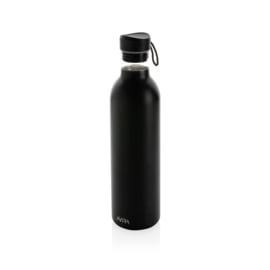 Avira Avior RCS gerecycled roestvrijstalen fles 1L - zwart
