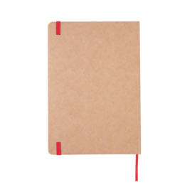 Eco-vriendelijk A5 kraft notitieboek, rood