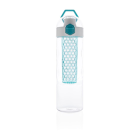 Honeycomb afsluitbare lekvrije waterfles met infuser, turquo