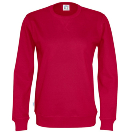 Organic Katoen Crew neck sweater Cottover unisex kleur rood
