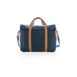 Duurzame Canvas Laptoptas PVC Vrij, Blauw