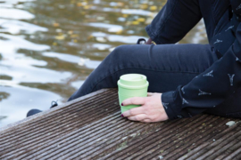 Herbruikbare Koffiebeker met Schroefdop, Groen