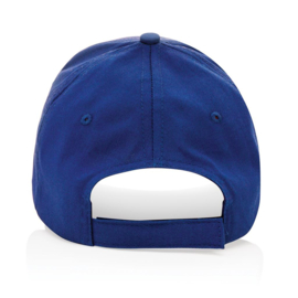 Impact 5 panel 190gr gerecycled katoenen cap, AWARE™ tracer, blauw