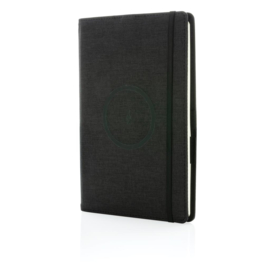 RPET notitieboekje navulbaar & draadloze oplader, zwart