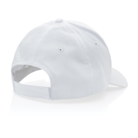 Impact 5 panel 190gr gerecycled katoenen cap, AWARE™ tracer, wit