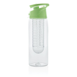 Afsluitbare waterfles met infuser, groen