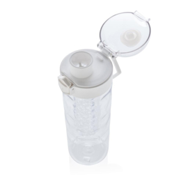 Honeycomb afsluitbare lekvrije waterfles met infuser, wit