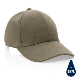 Impact 6 panel 280gr gerecycled katoenen cap, AWARE™ tracer, groen