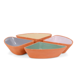 Senza terracotta schaaltjes multi-kleur