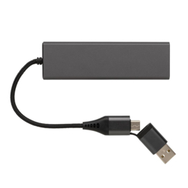 Terra RCS gerecycled aluminium hub met 3 USB-poorten