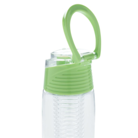 Afsluitbare waterfles met infuser, groen