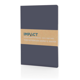 Impact softcover steenpapier notitieboek A5, donkerblauw