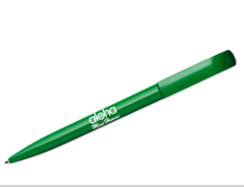 Gerecyclede pen gemaakt van een CD box, groen