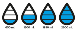 Aqua hydratatie RVS fles, grijs