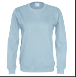 Organic Katoen Crew neck sweater Cottover unisex kleur lichtblauw
