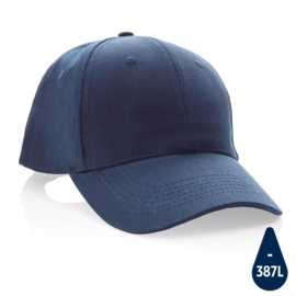 Impact 6 panel 280gr gerecycled katoenen cap, AWARE™ tracer, donkerblauw