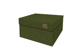 Dutch Design Storage Box Kerst Art Deco Velvet Green - Small