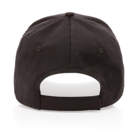 Impact 5 panel 190gr gerecycled katoenen cap, AWARE™ tracer, zwart