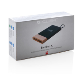 Bamboo X draadloze powerbank, bruin