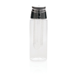 Afsluitbare waterfles met infuser, zwart