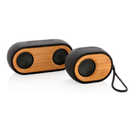 Bamboo X dubbele speaker, zwart