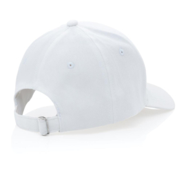 Impact 6 panel 280gr gerecycled katoenen cap, AWARE™ tracer, wit