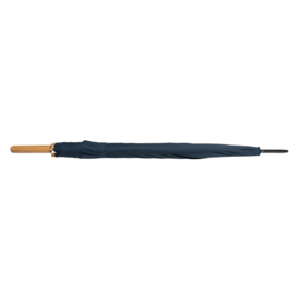 27" Impact AWARE™ RPET 190T auto open bamboe paraplu, donkerblauw