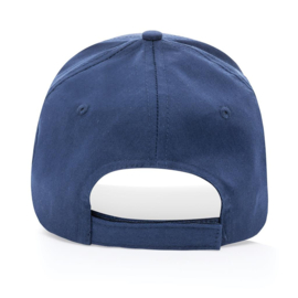 Impact 5 panel 190gr gerecycled katoenen cap, AWARE™ tracer, donkerblauw