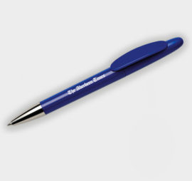 Gerecyclede pen gemaakt van gerecycled plastic, donkerblauw