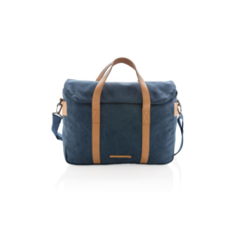 Duurzame Canvas Laptoptas PVC Vrij, Blauw