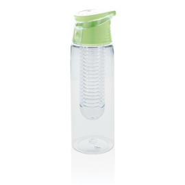 Afsluitbare waterfles met infuser, groen