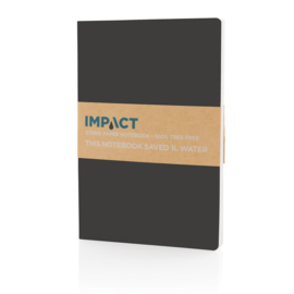 Impact softcover steenpapier notitieboek A5, zwart