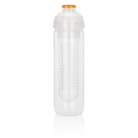 Waterfles met infuser, oranje