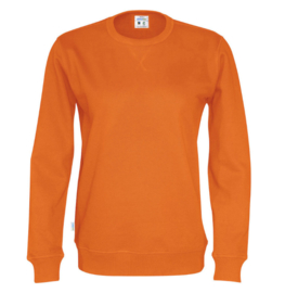 Organic Katoen Crew neck sweater Cottover unisex kleur oranje