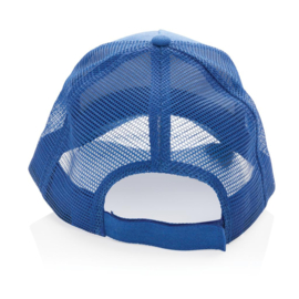 Impact AWARE ™ geborsteld katoenen truckercap met 5 panelen, blauw