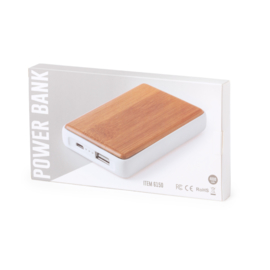 Power Bank Gemaakt Van Bamboe, 4000 mAh