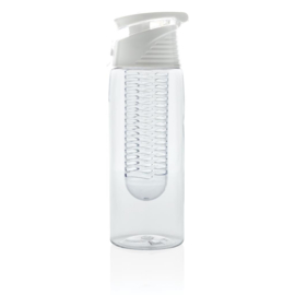 Afsluitbare waterfles met infuser, wit