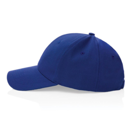 Impact 6 panel 280gr gerecycled katoenen cap, AWARE™ tracer, blauw