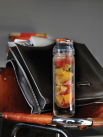 Waterfles met infuser, oranje