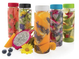 Everyday fles met infuser, blauw