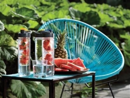 Waterfles met infuser groen