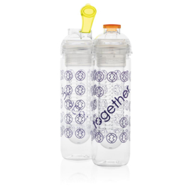 Waterfles met infuser, oranje