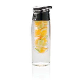 Afsluitbare waterfles met infuser, zwart