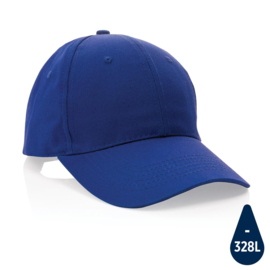 Impact 6 panel 190gr gerecycled katoenen cap, AWARE™ tracer, blauw